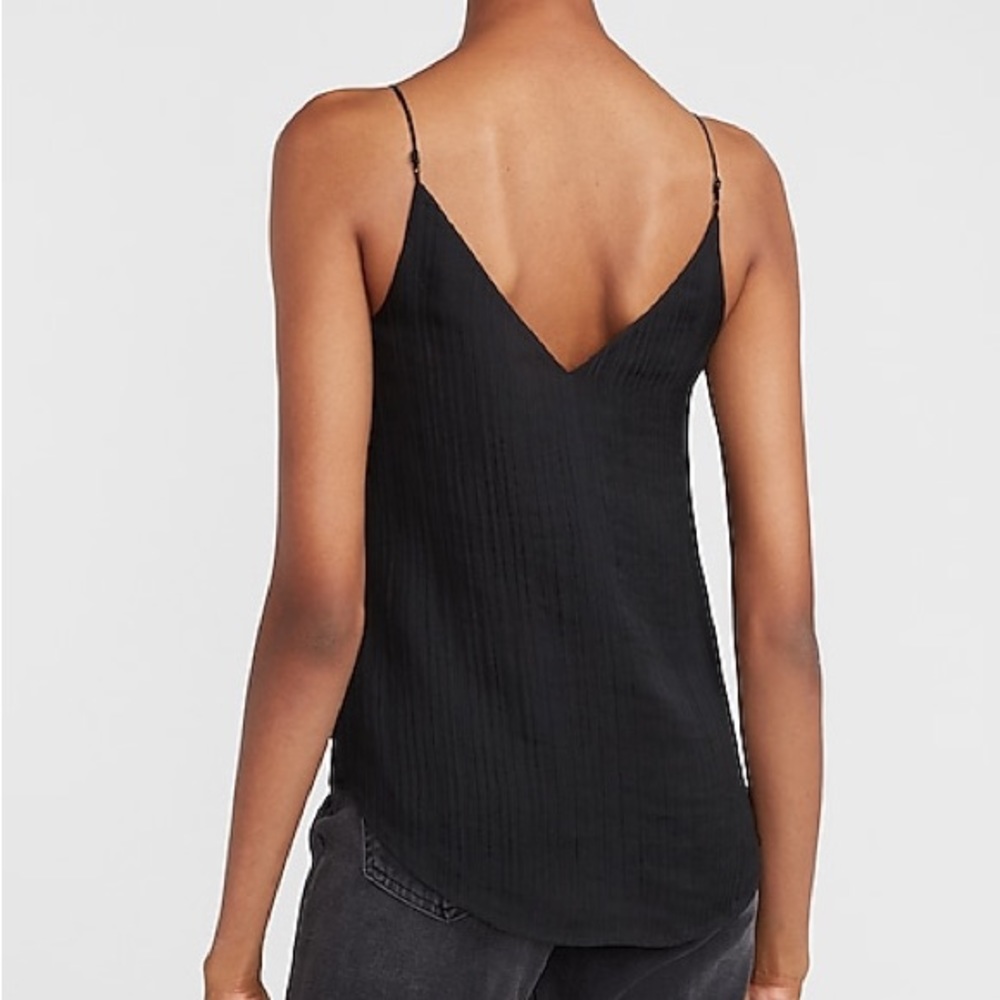 Express Tops Velvet Dot Downtown Cami Black, Size: Petite Small - Picture 2 of 8